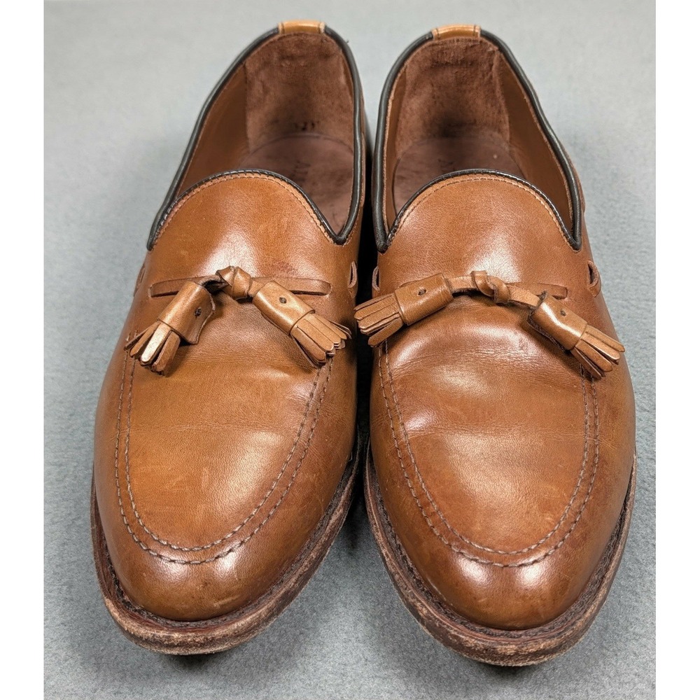 Men's Allen Edmonds Grayson Oxblood Genuine Shell Cordovan Loafers 9.5 C Tassel